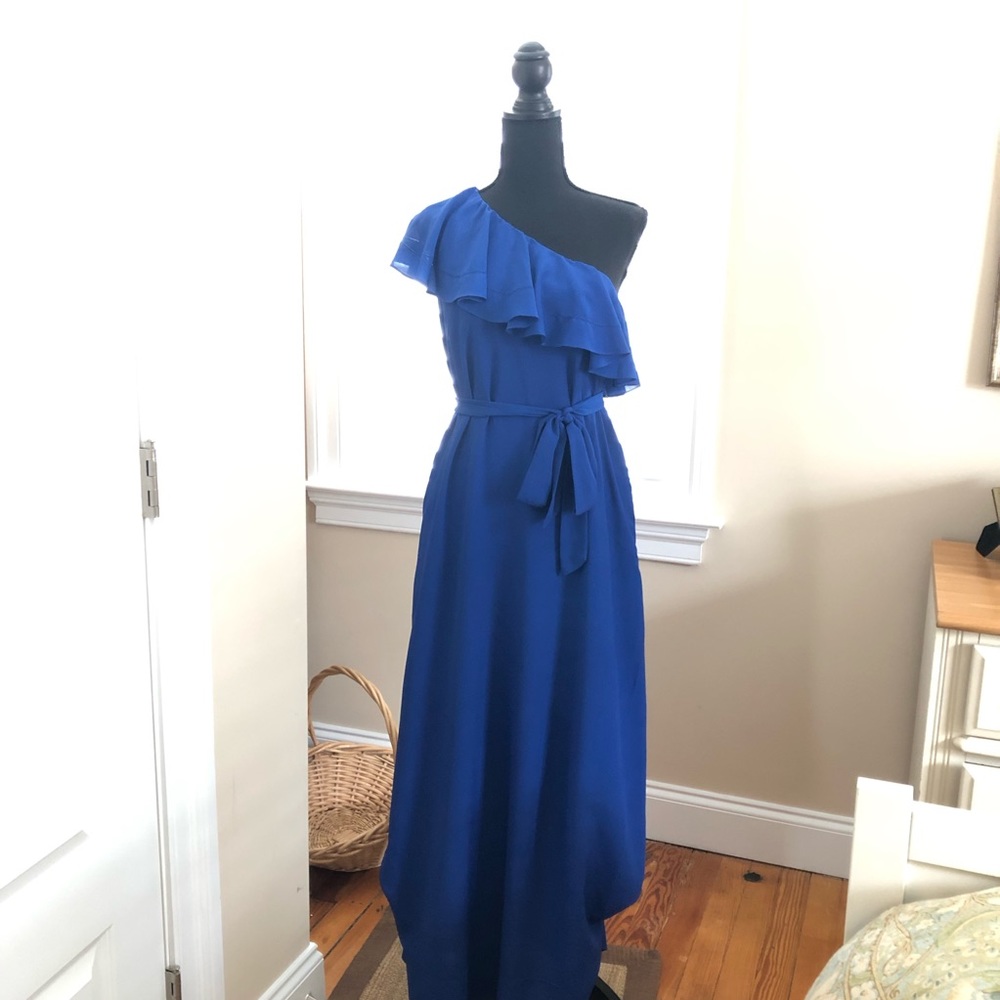 Banana republic one shoulder maxi dress, Small